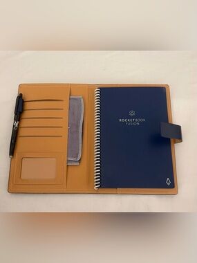Rocketbook Fusion Tablet Notebook Cover with Navy Rocketbook - Tan